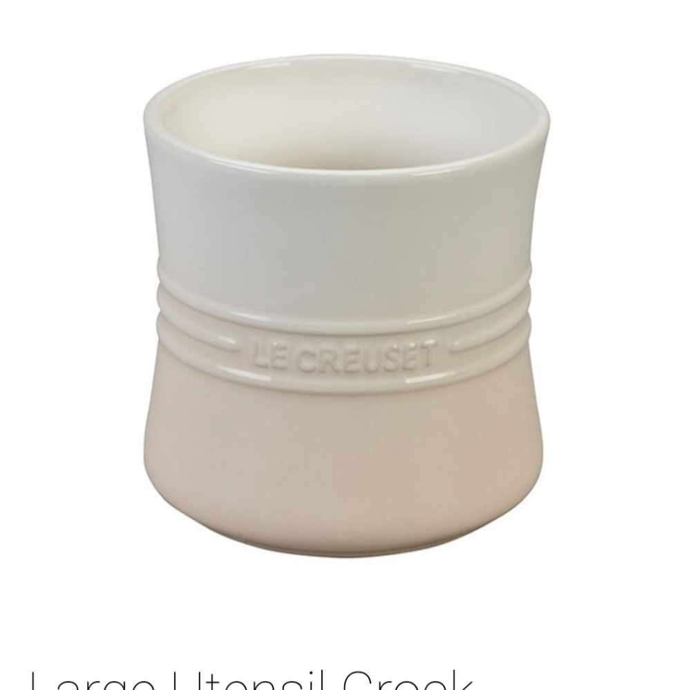 LE CREUSET 🤍 Large Utensil Crock - Meringue (brand new / in box)